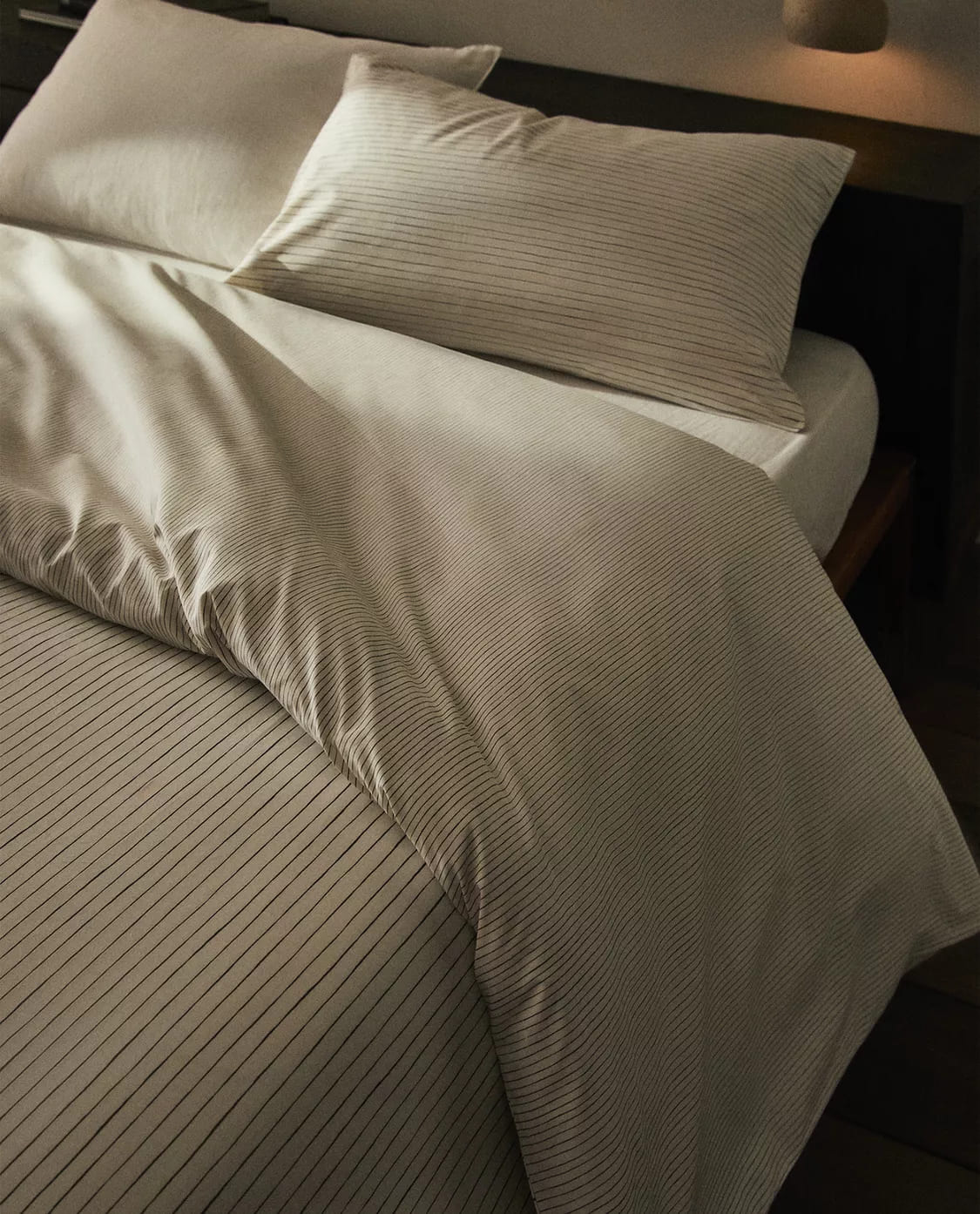 Funda nórdica reversible con estampado de rayas