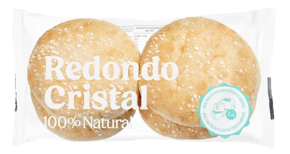 Pan de cristal redondo 100%  natural
