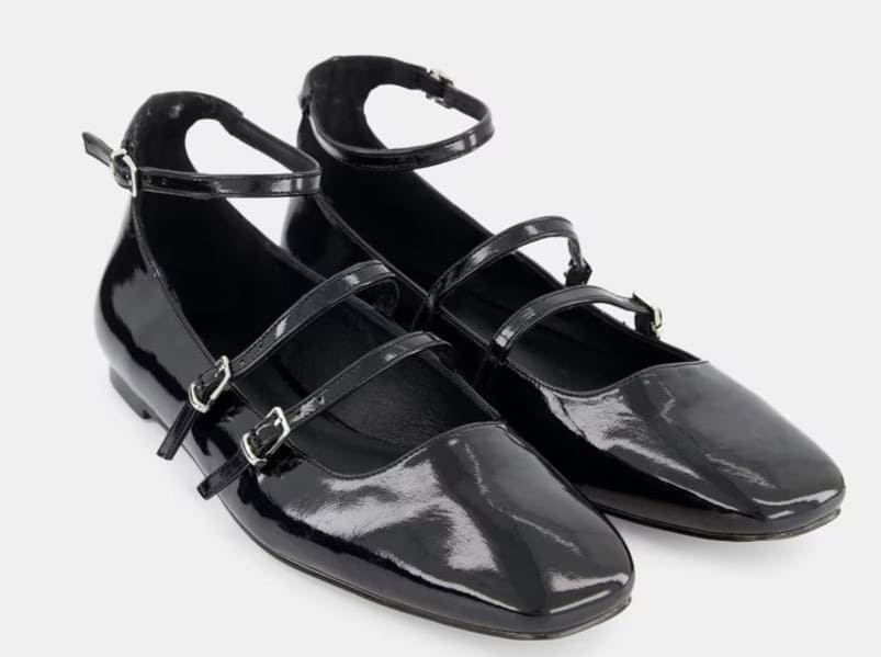 Merceditas de tiras efecto charol Green Coast