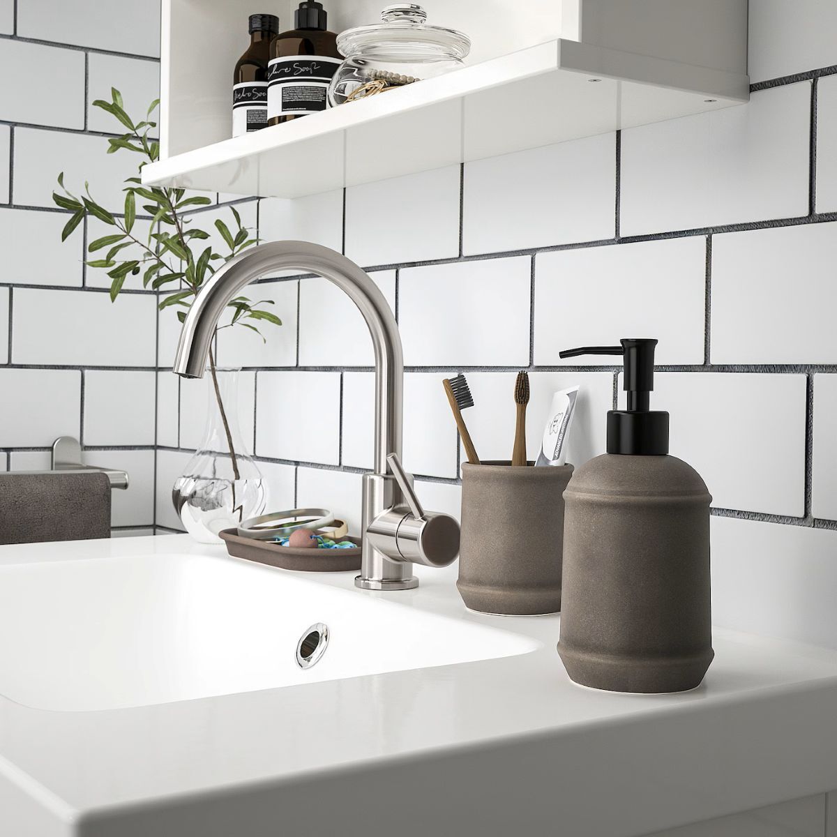 Juego de accesorios de baño de la serie TVÅLSJÖN de Ikea