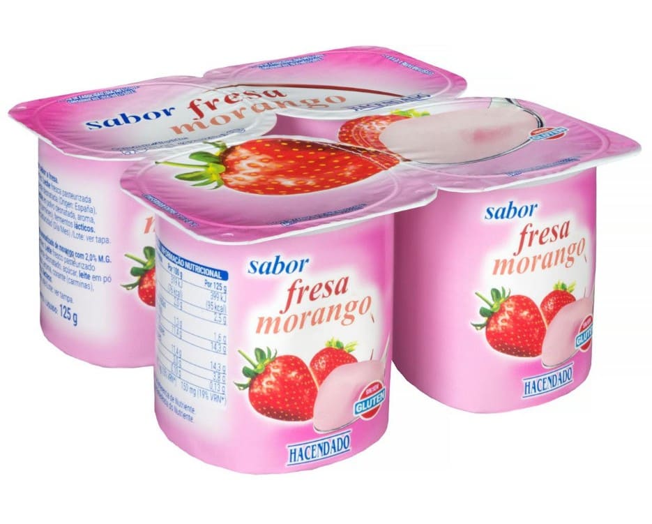 Yogur sabor fresa Hacendado