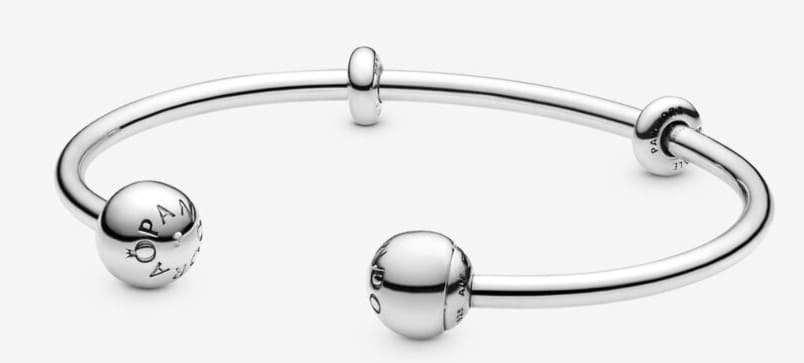 Pulsera Moments abierta con cierres pavé para charms