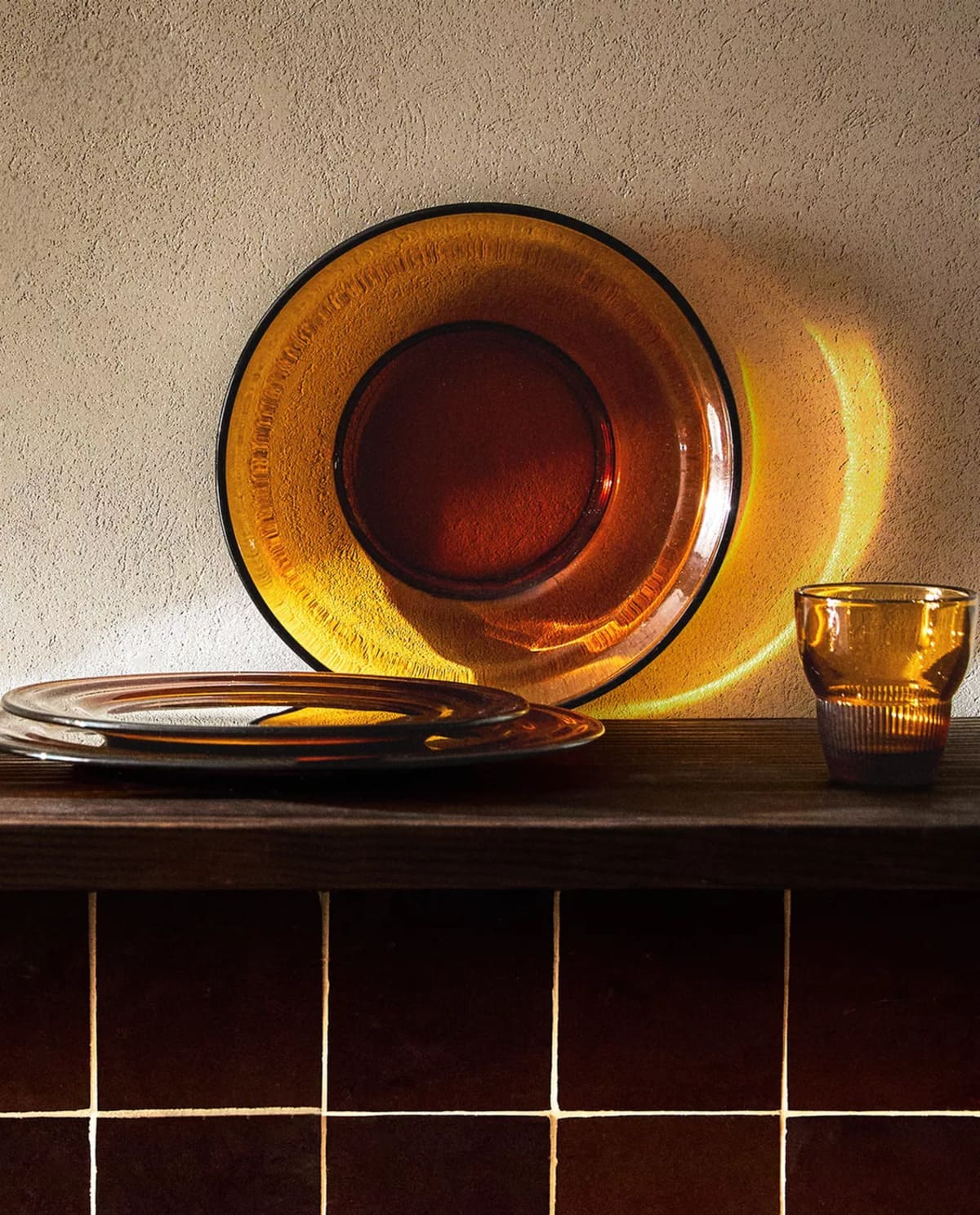 Vajilla de vidrio a color