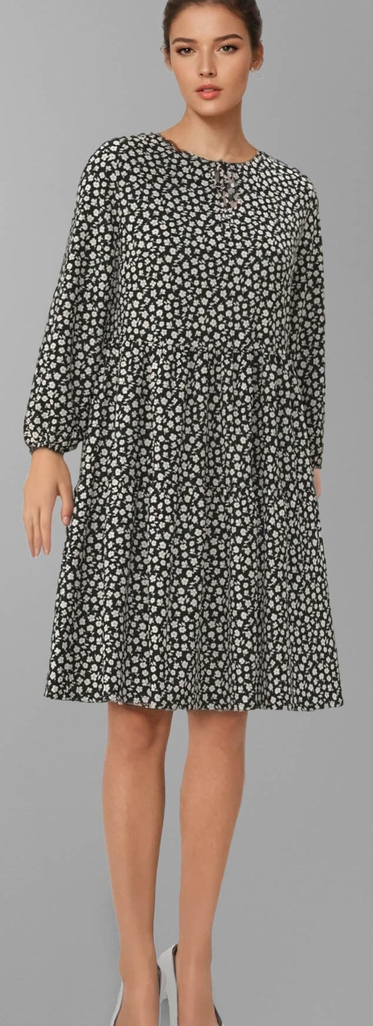 Vestido de flores 100 sarga viscosa de Pepco