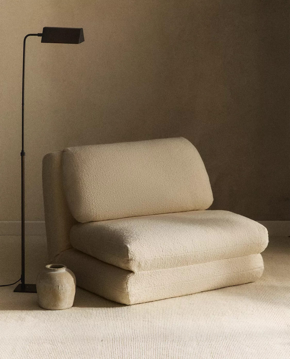 Sillón plegable e individual Bouclé