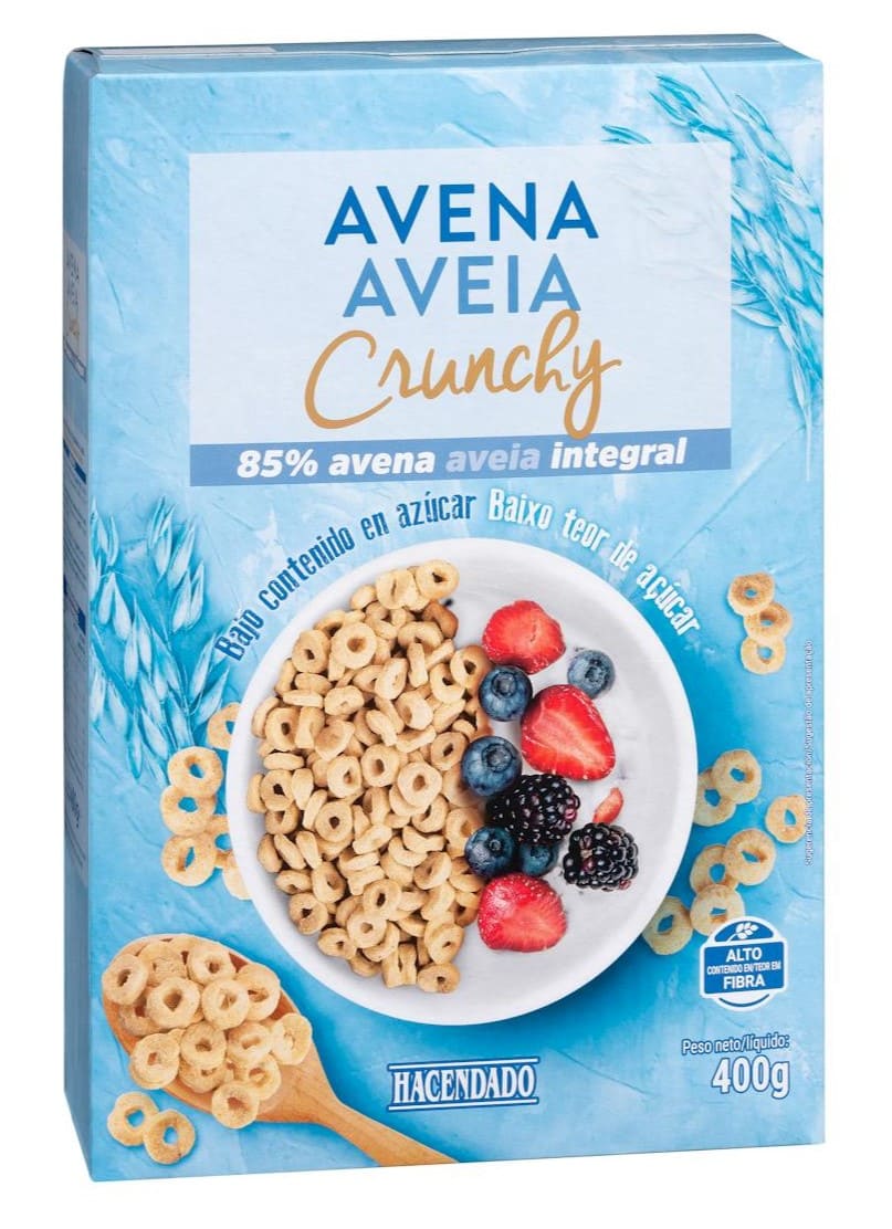 Cereales avena Crunchy Hacendado