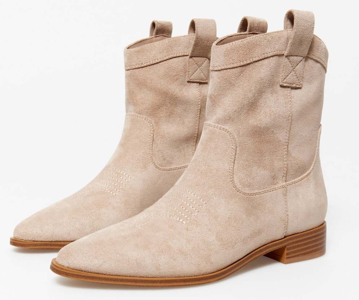 Botín cowboy metalizado de Sfera