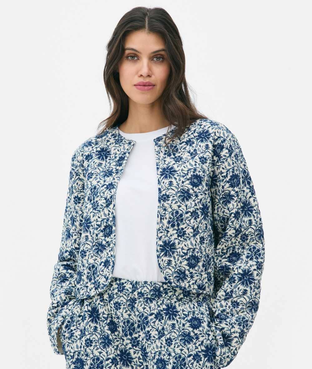 Chaqueta de patchwork acolchada de Paula Echevarría de Primark