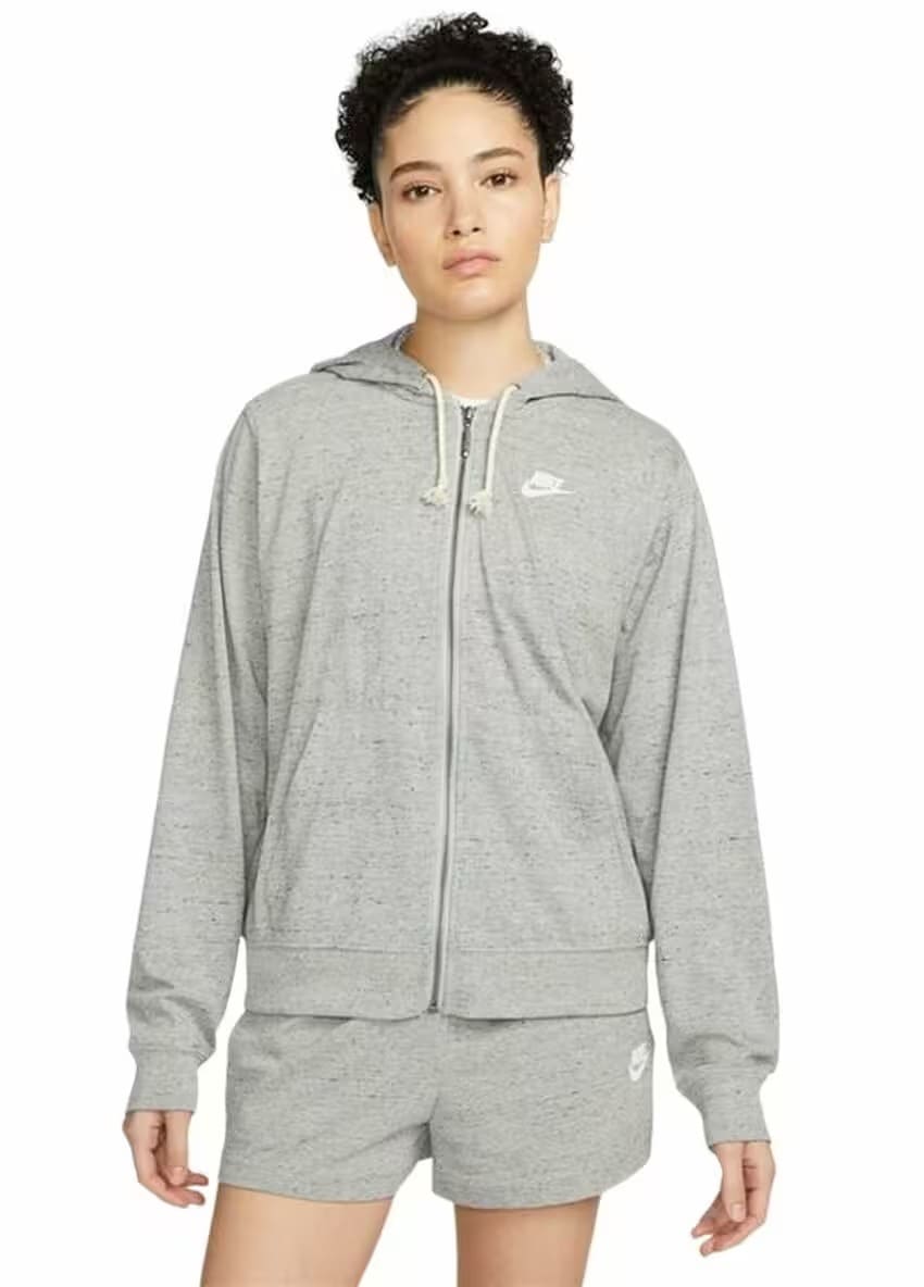 La chaqueta deportiva para mujer Nike Sportswear Gym Vintage gris en Decathlon