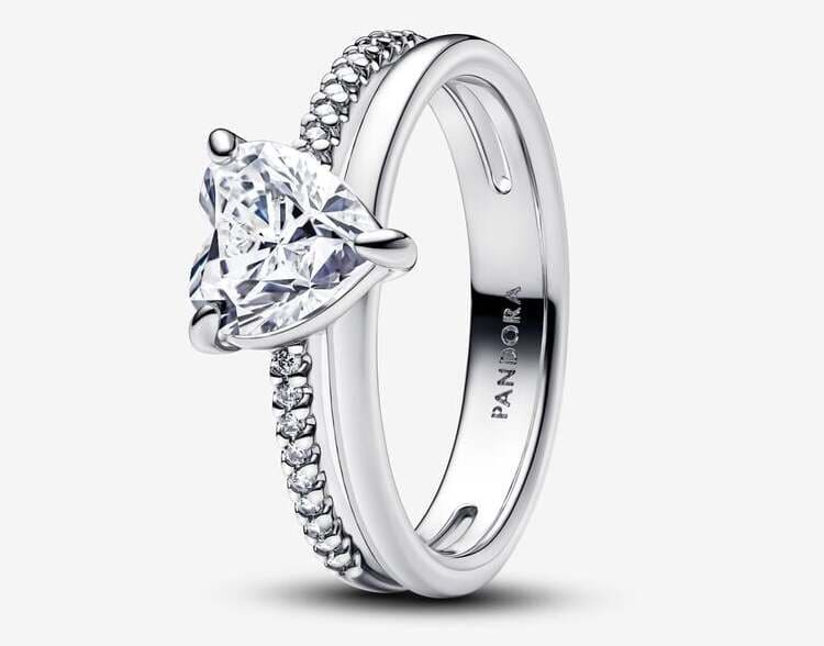 El nuevo anillo Corazón Doble Banda de Pandora