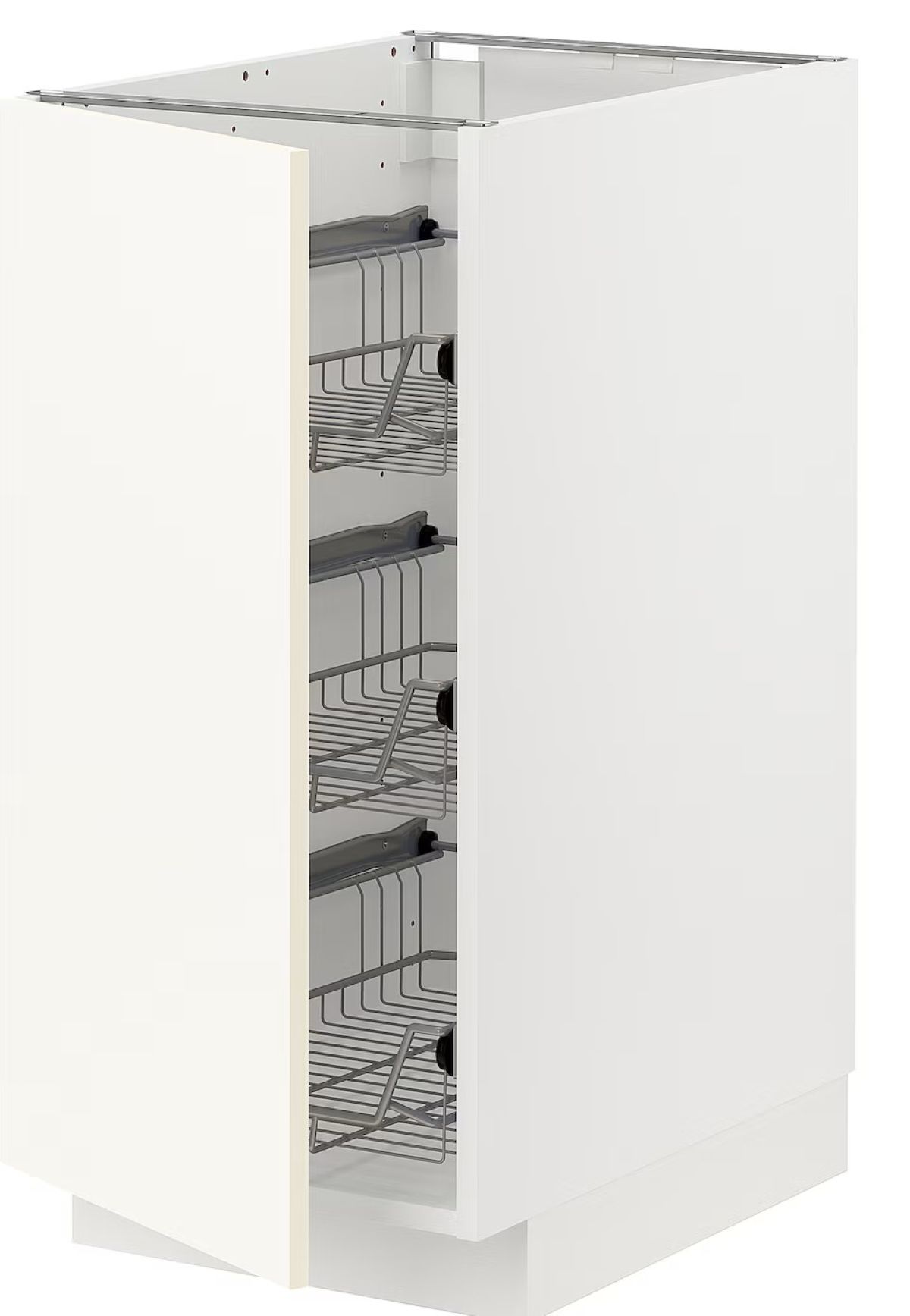 Armario bajo con cestas de rejilla de la serie METOD de Ikea