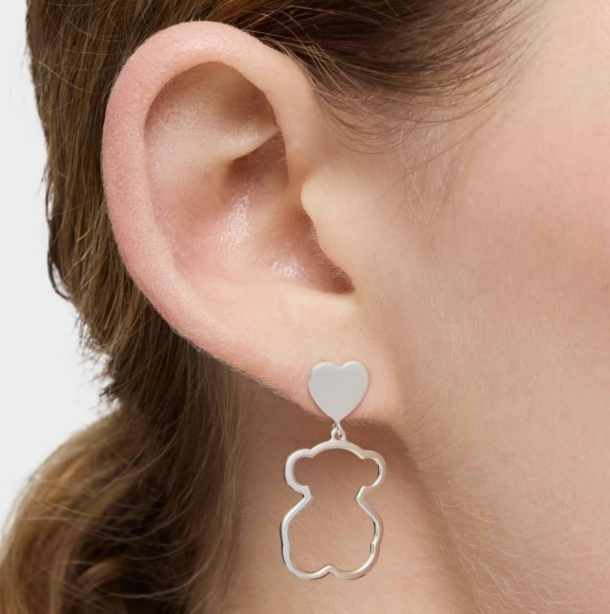 Pendientes de plata New Silueta de TOUS