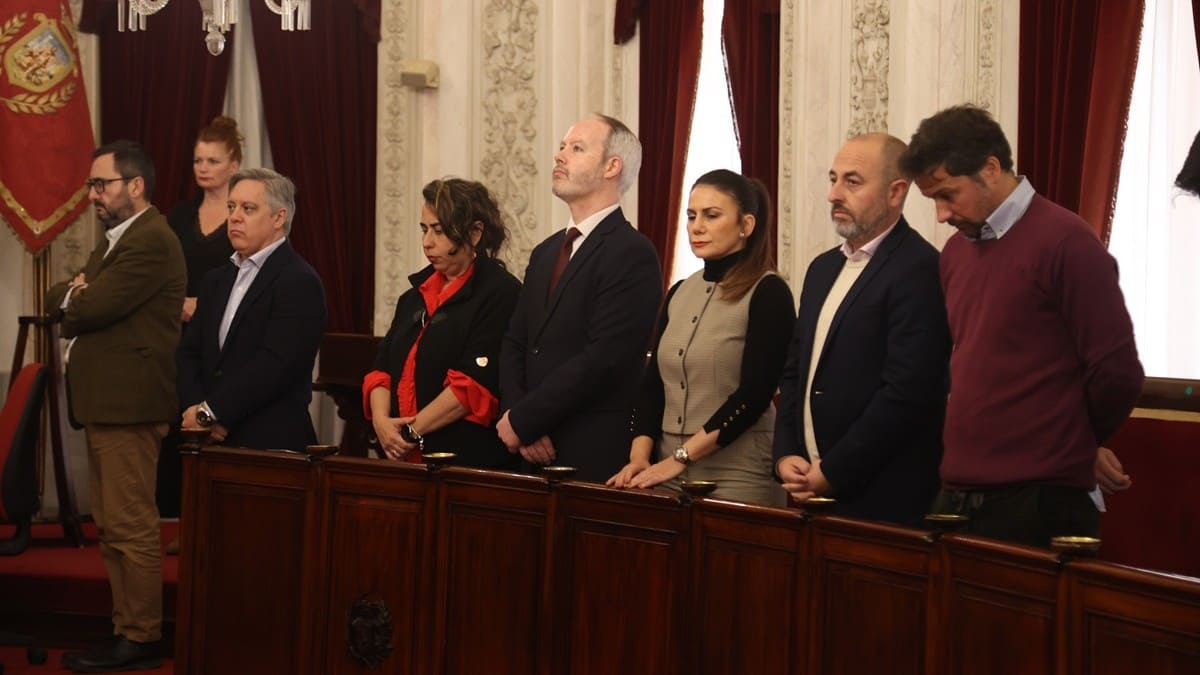 Los concejales del PSOE, durante la celebración del pleno | Cristo García