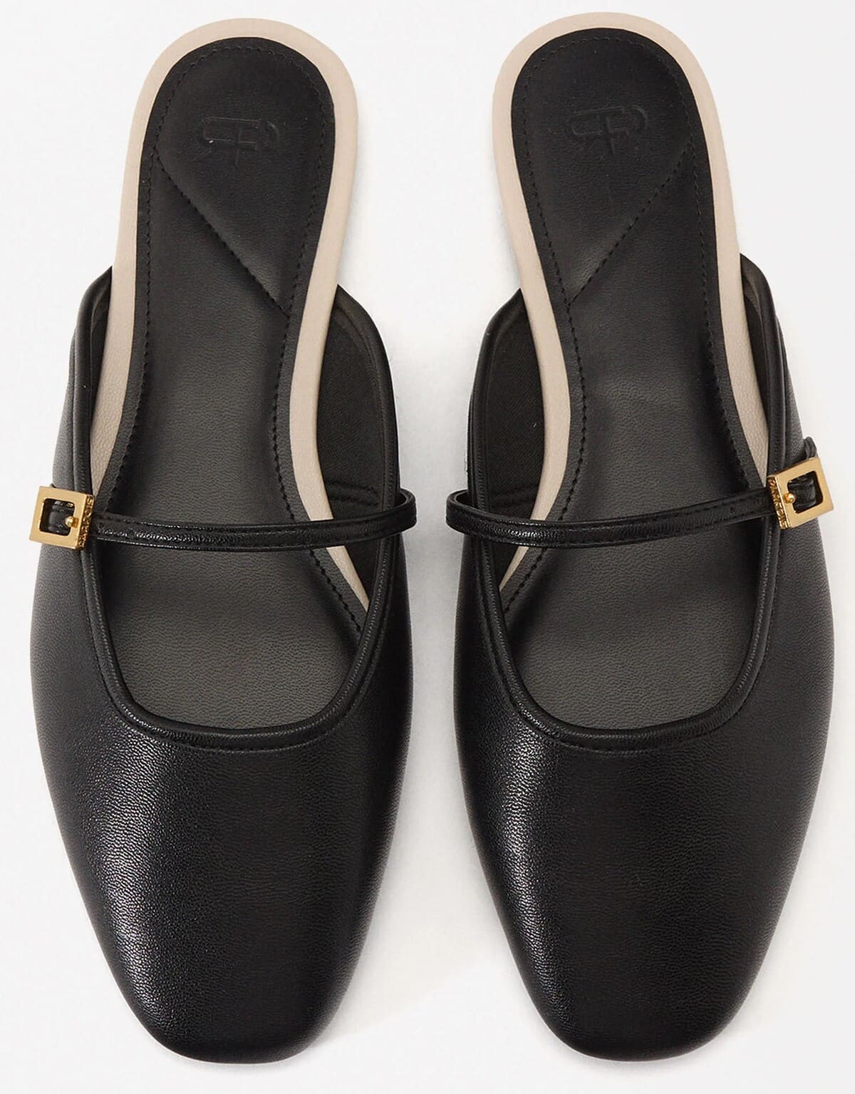 Bailarinas destalonadas con hebilla