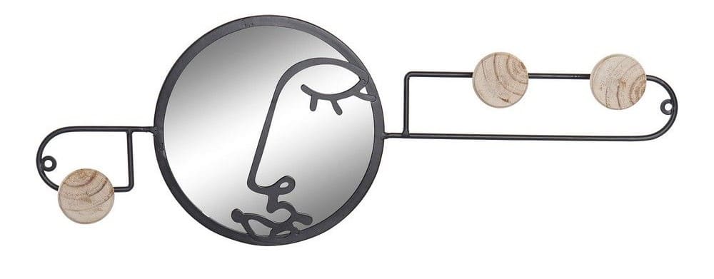 Perchero de pared Dkd Home Decor con espejo decorado