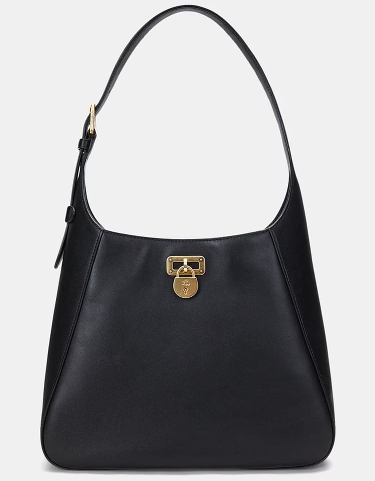 El bolso de mujer Tanner de piel en color negro de Ralph Lauren en El Corte Inglés