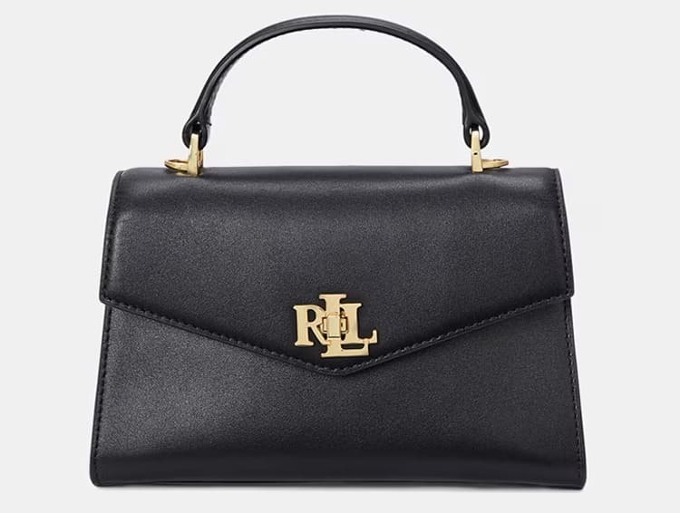 El bolso para mujer Satchel pequeño de piel en color negro de Ralph Lauren en El Corte Inglés