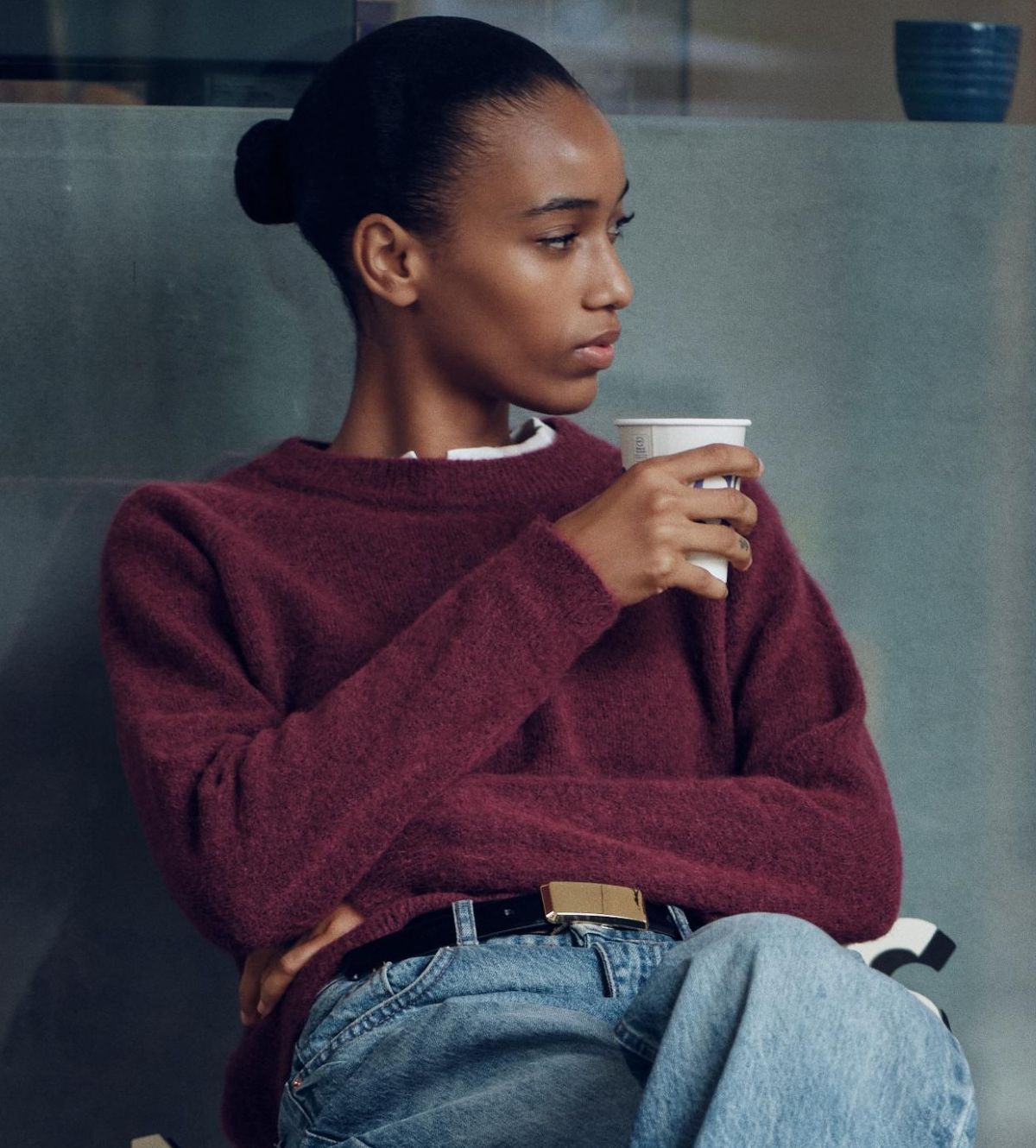 Jersey de punto liso de Zara