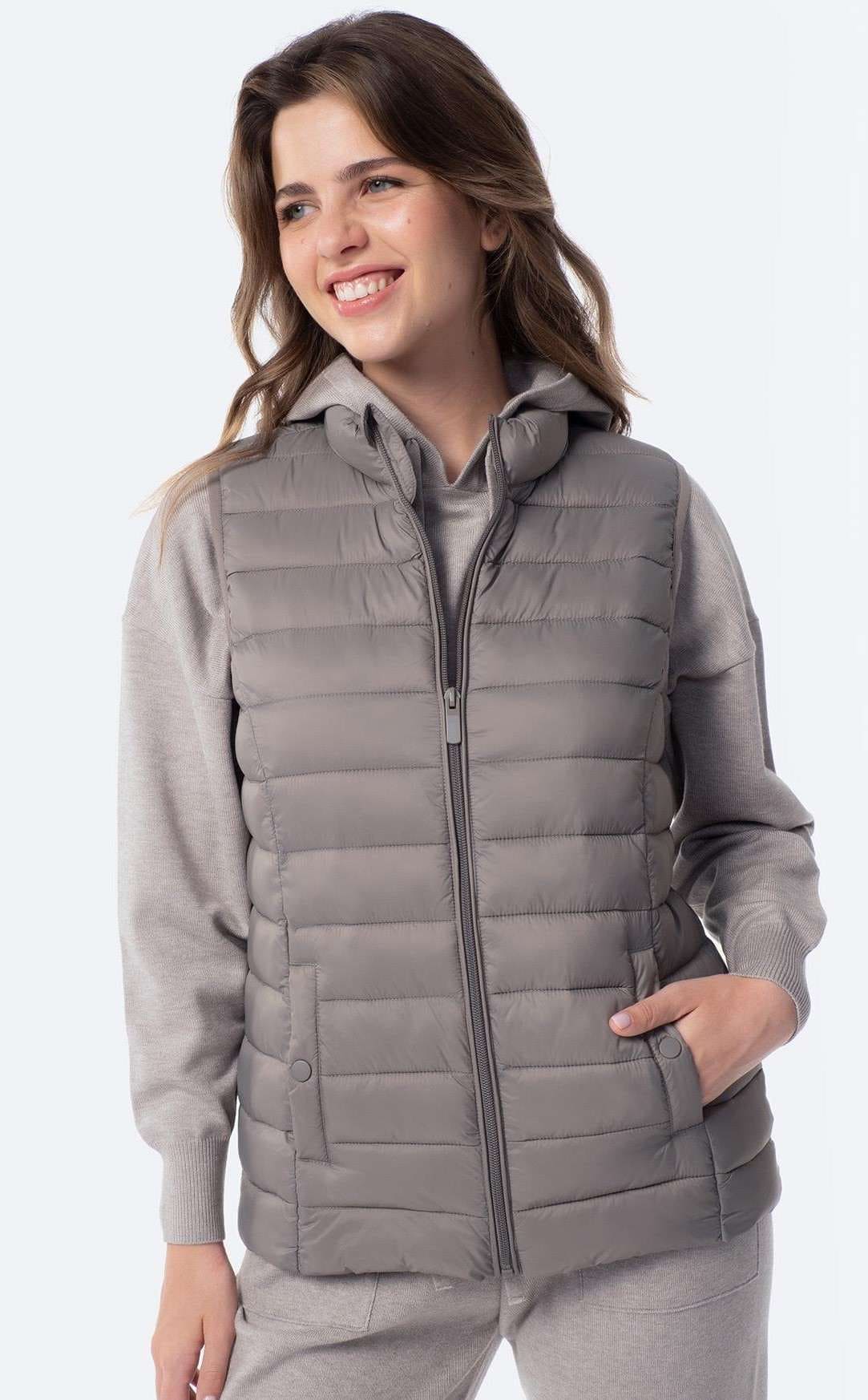 Chaleco guateado ligero de Mujer TEX de CarrefourChaleco guateado ligero de Mujer TEX de Carrefour