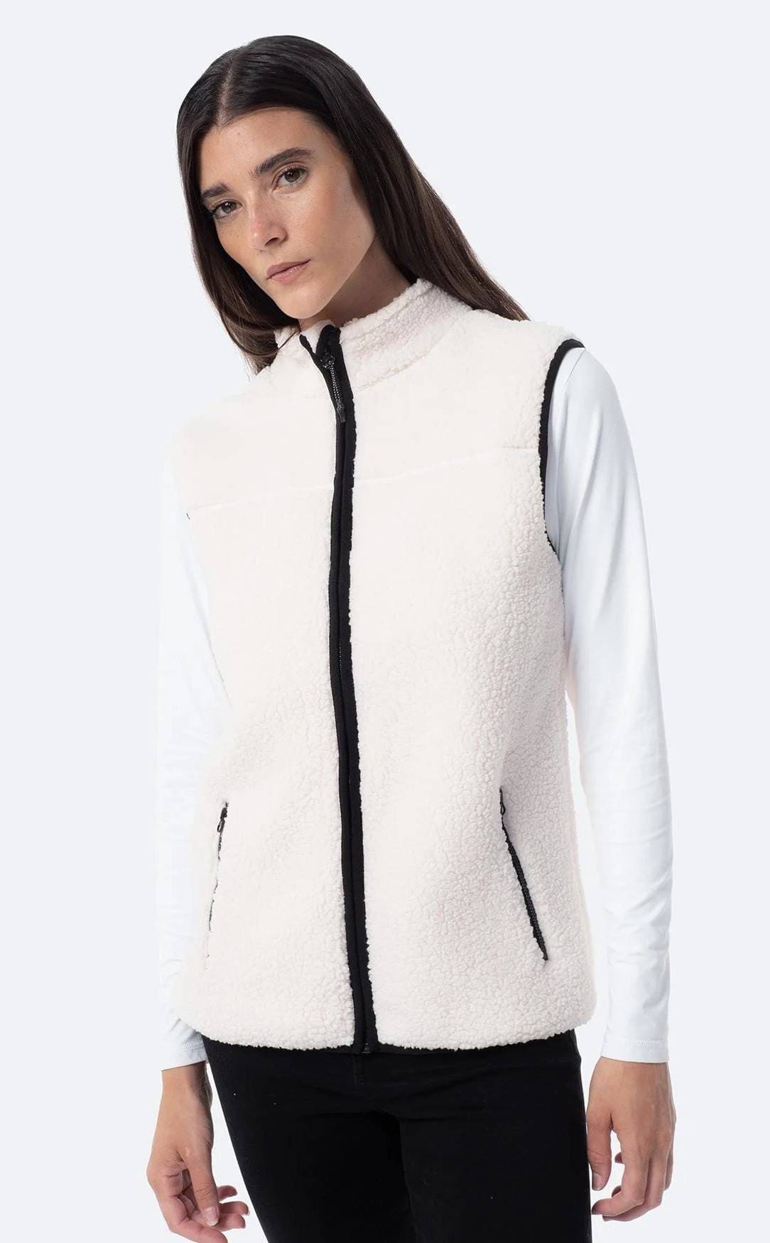 Chaleco liso de borreguito de Mujer TEX de Carrefour