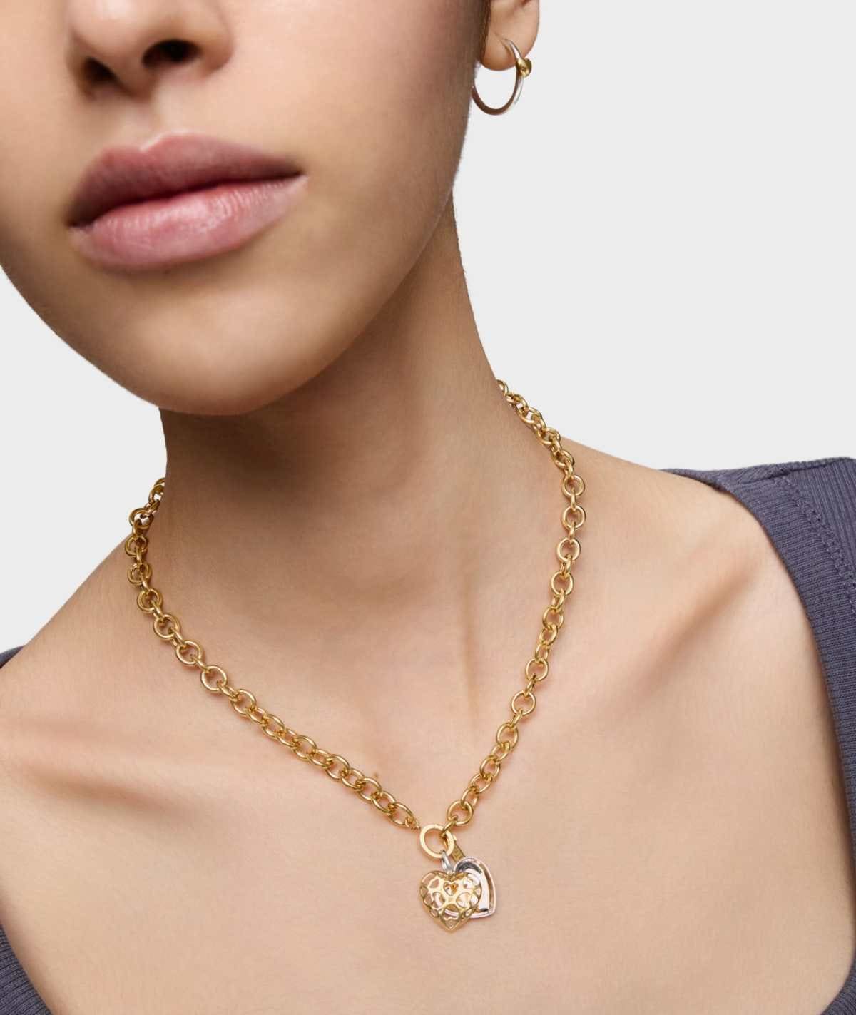 Colgante doble corazón bicolor Medallions de TOUS