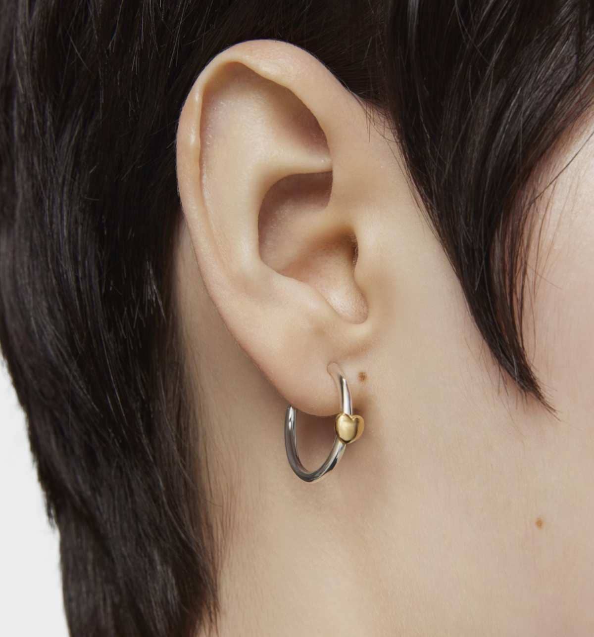 Pendientes aro corazón bicolor My Other Half de TOUS