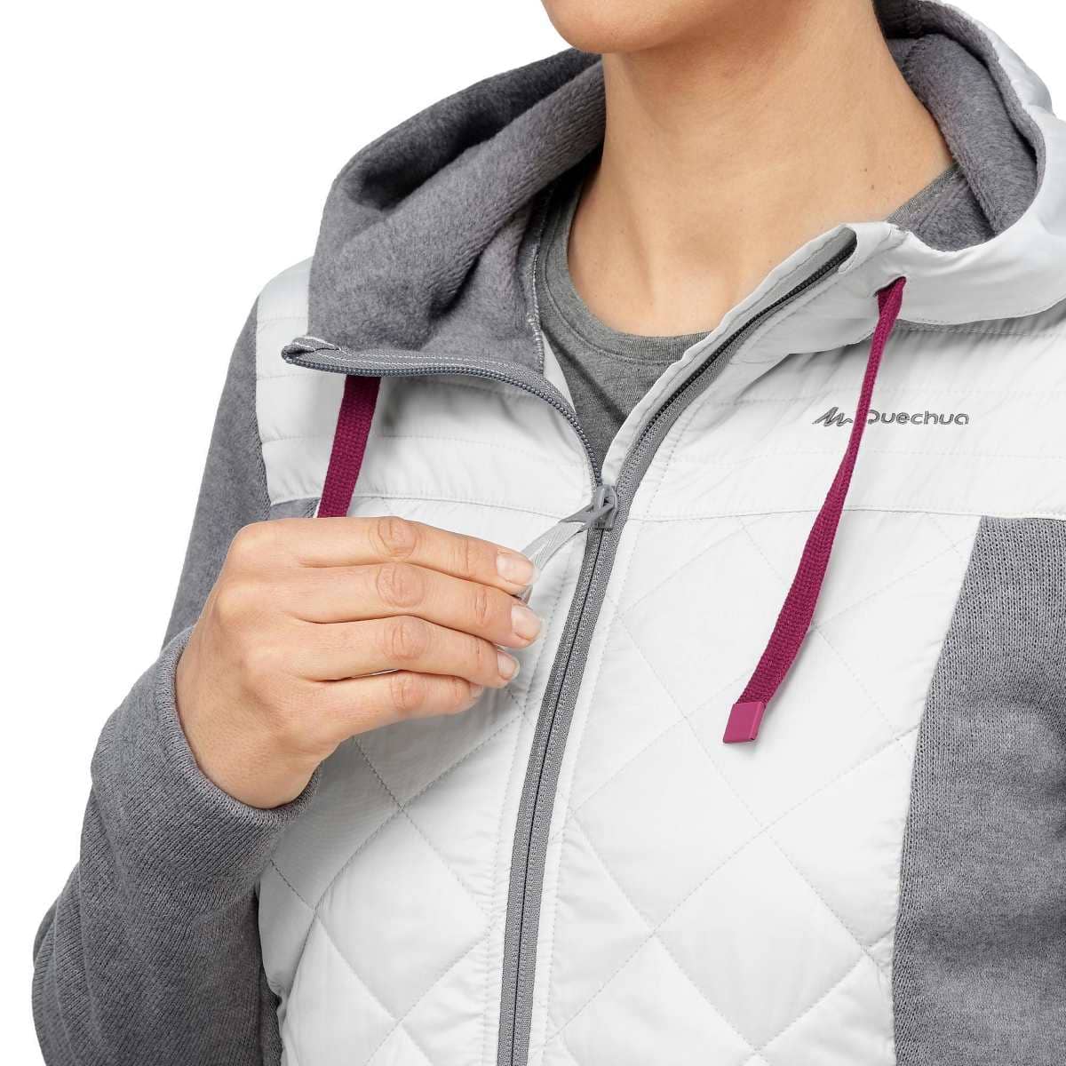 QUECHUA Sudadera con capucha de senderismo - NH100 Hybrid de Decathlon
