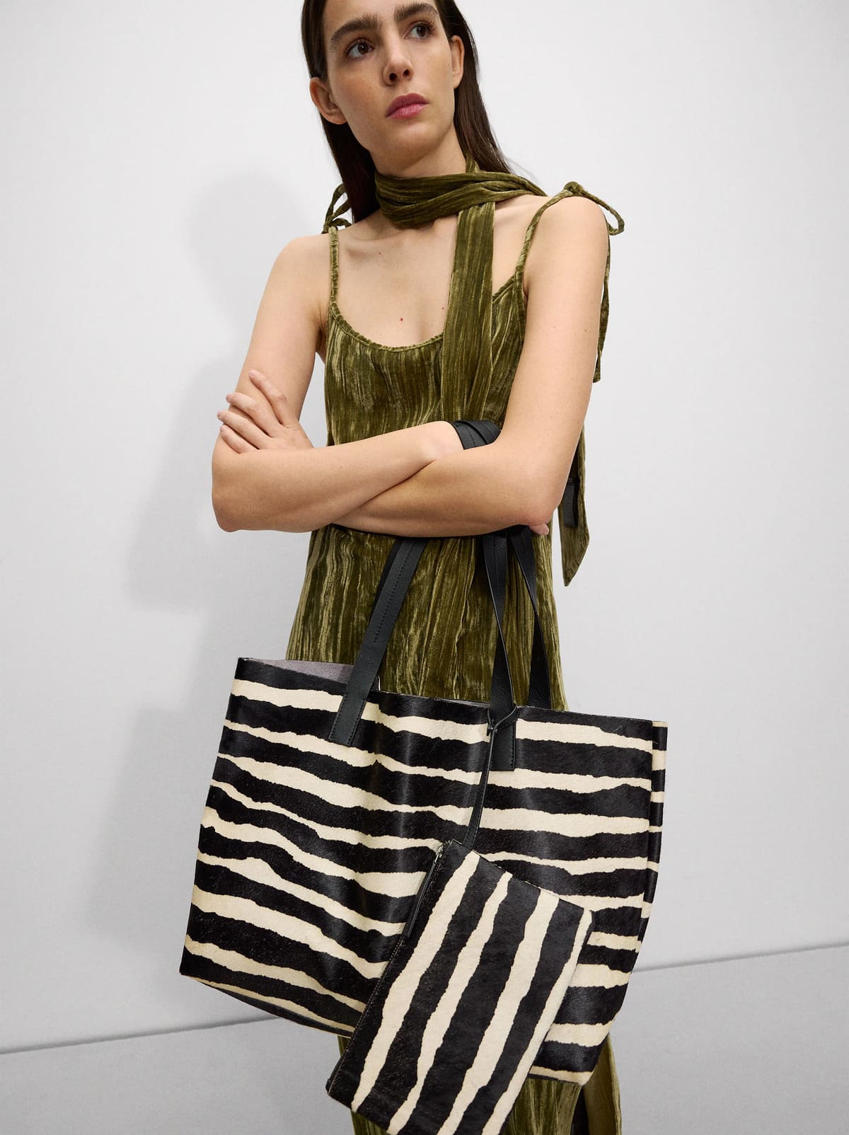 Bolso shopper de piel animal print