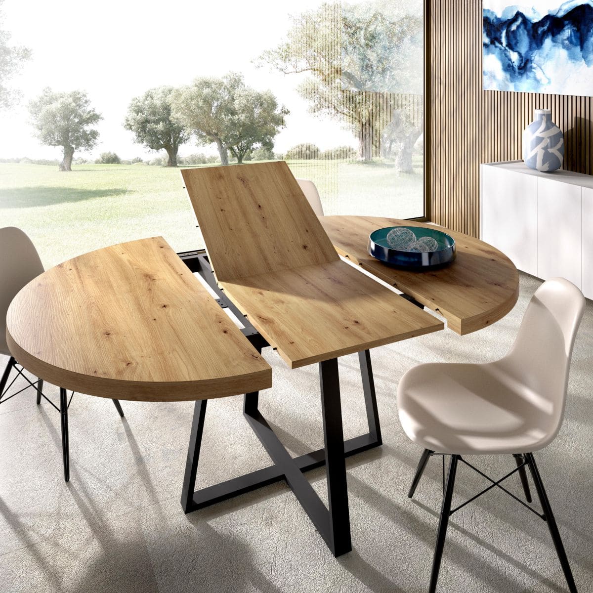 Mesa de comedor extensible DUNA de Leroy Merlin