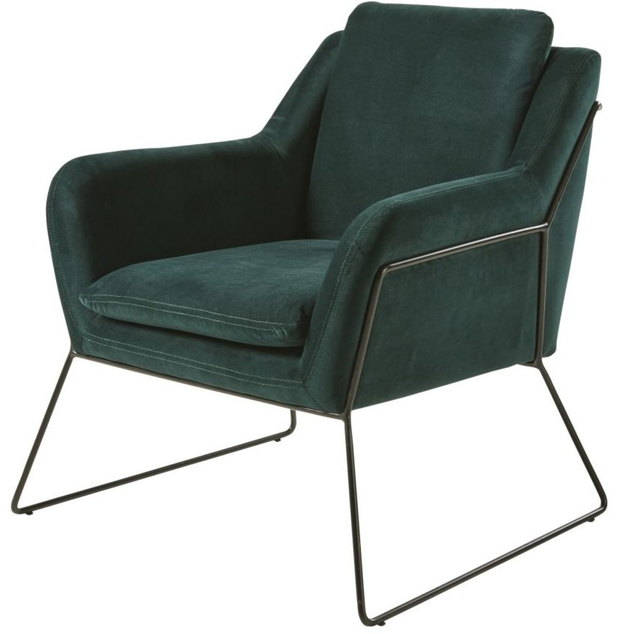 Sillón orejero de terciopelo Jasper de Maisons du Monde