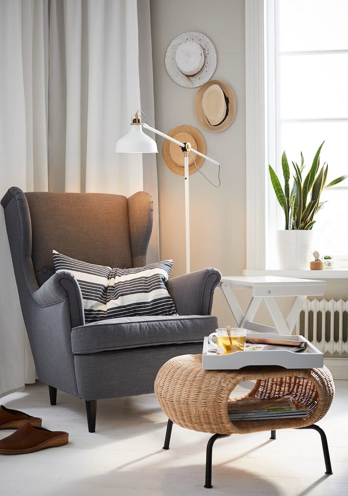 Sillón orejero de la serie STRANDMON de Ikea