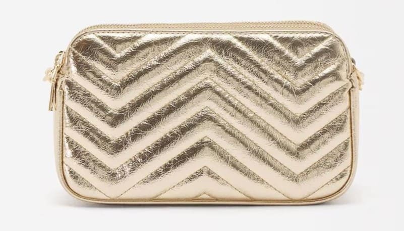 Bandolera brillante acolchada