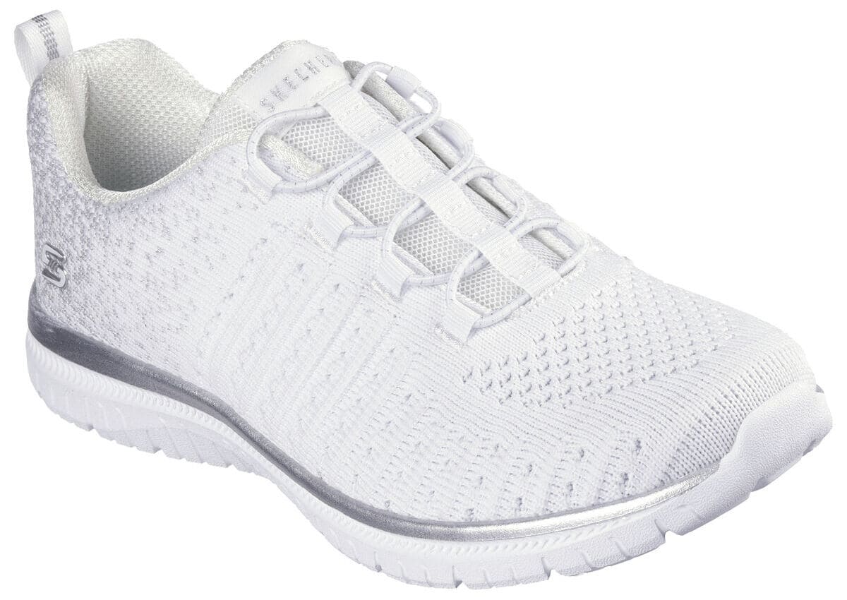 Las zapatillas con brillos Virtue - Lucent en color blanco y plata de Skechers