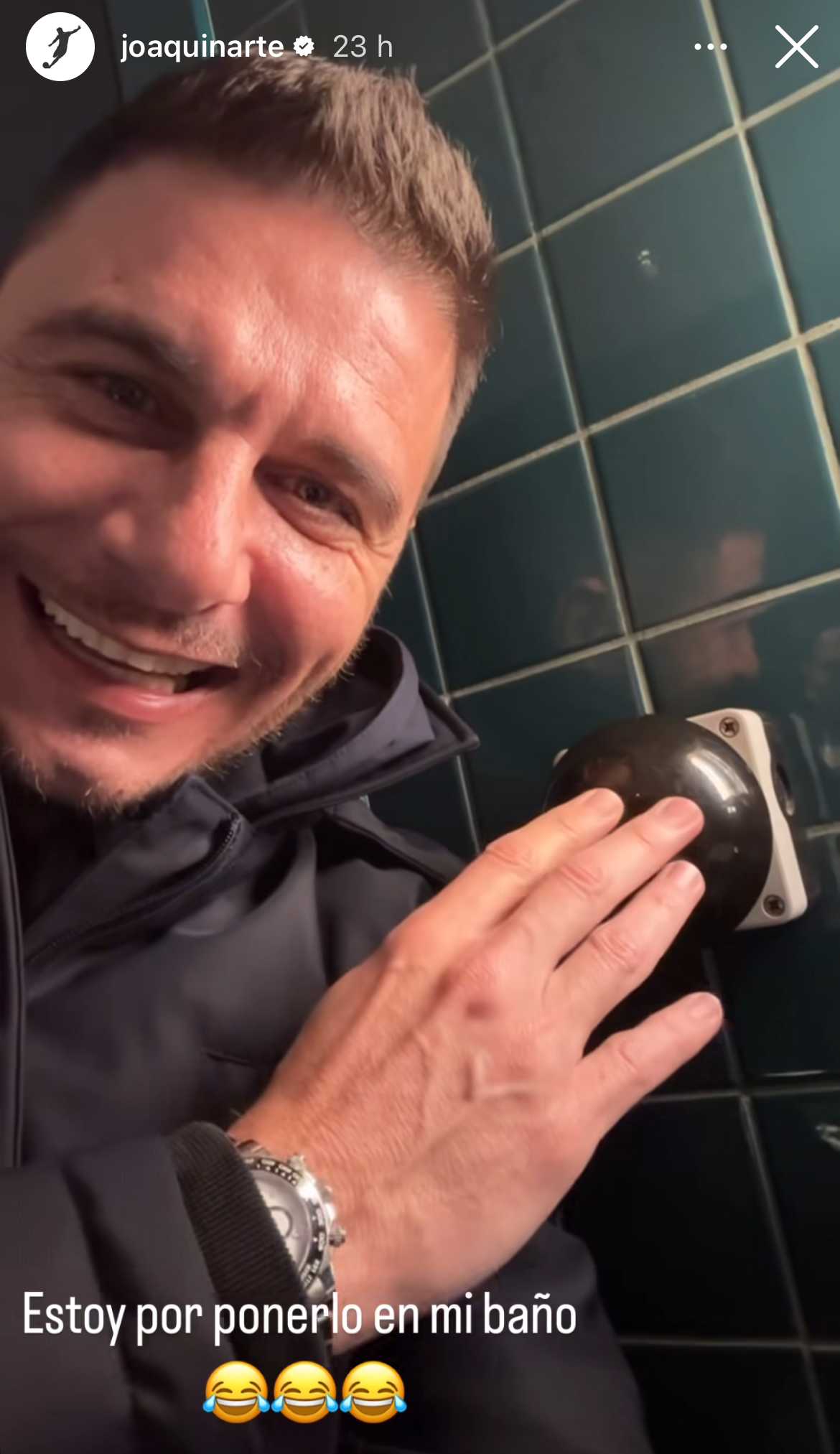 Joaquín Sánchez en un baño de Gante | @joaquinarte