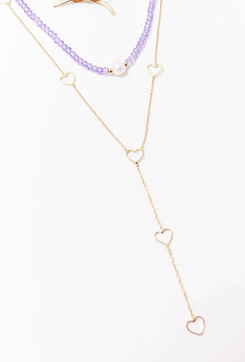 Choker lariat de corazones