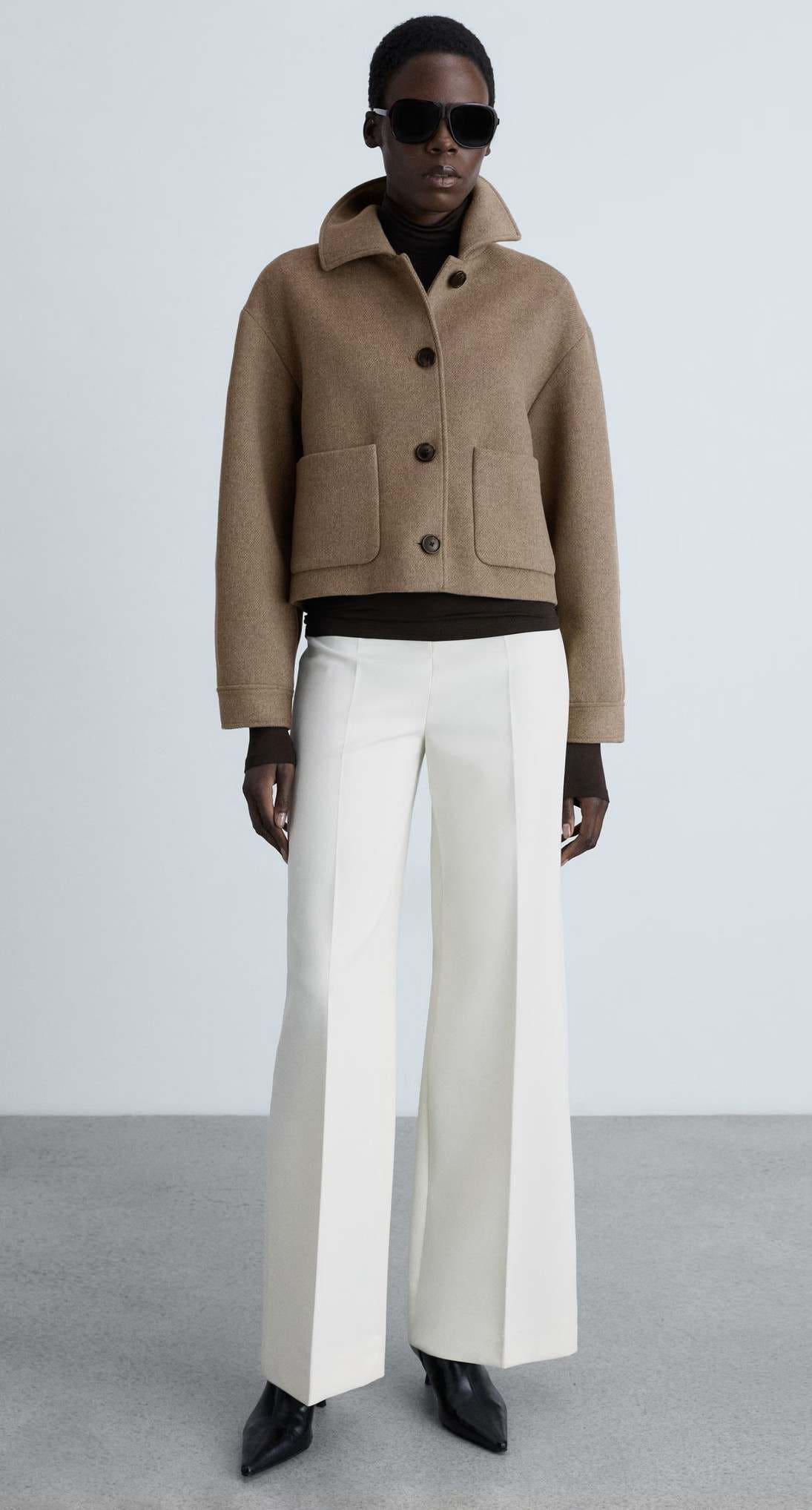 Chaqueta lana bolsillos de Mango