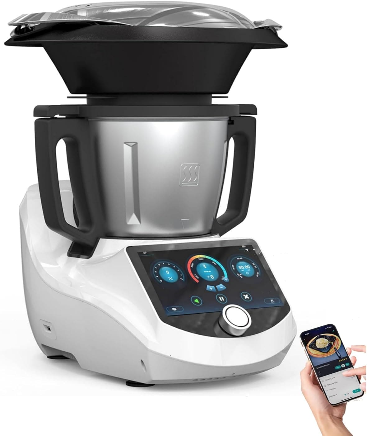 El procesador de alimentos inteligente con 15 funciones ChefRobot Thermomix en Amazon
