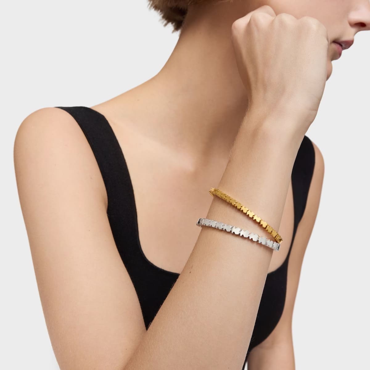 La pulsera con osos de plata Straight de Tous