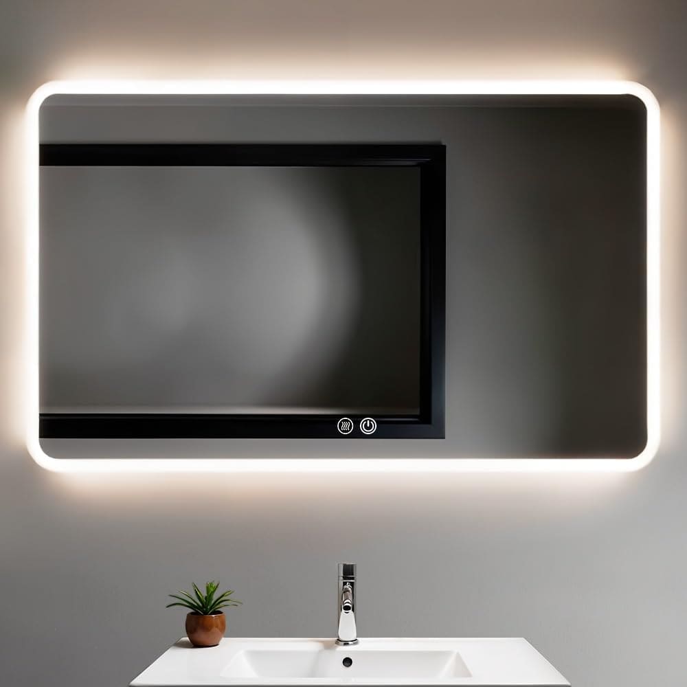 El nuevo espejo de baño con luz LED regulable en tres colores de Marctani en Amazon