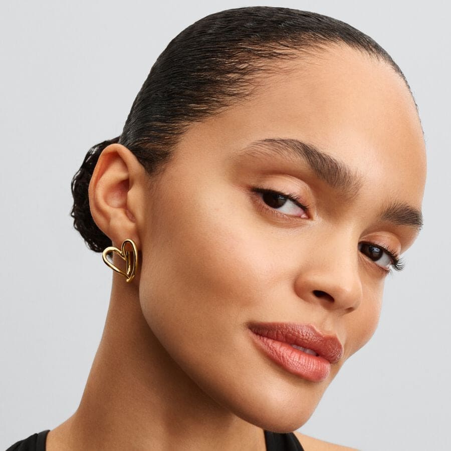 Los nuevos pendientes de aro Corazón Forma Orgánica de Pandora