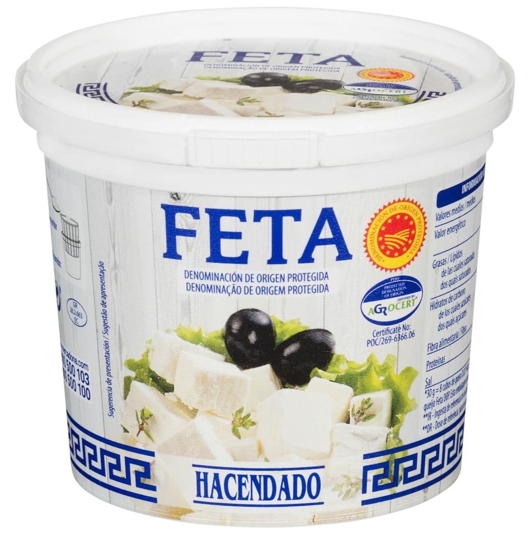 Queso feta mezcla Hacendado en dados