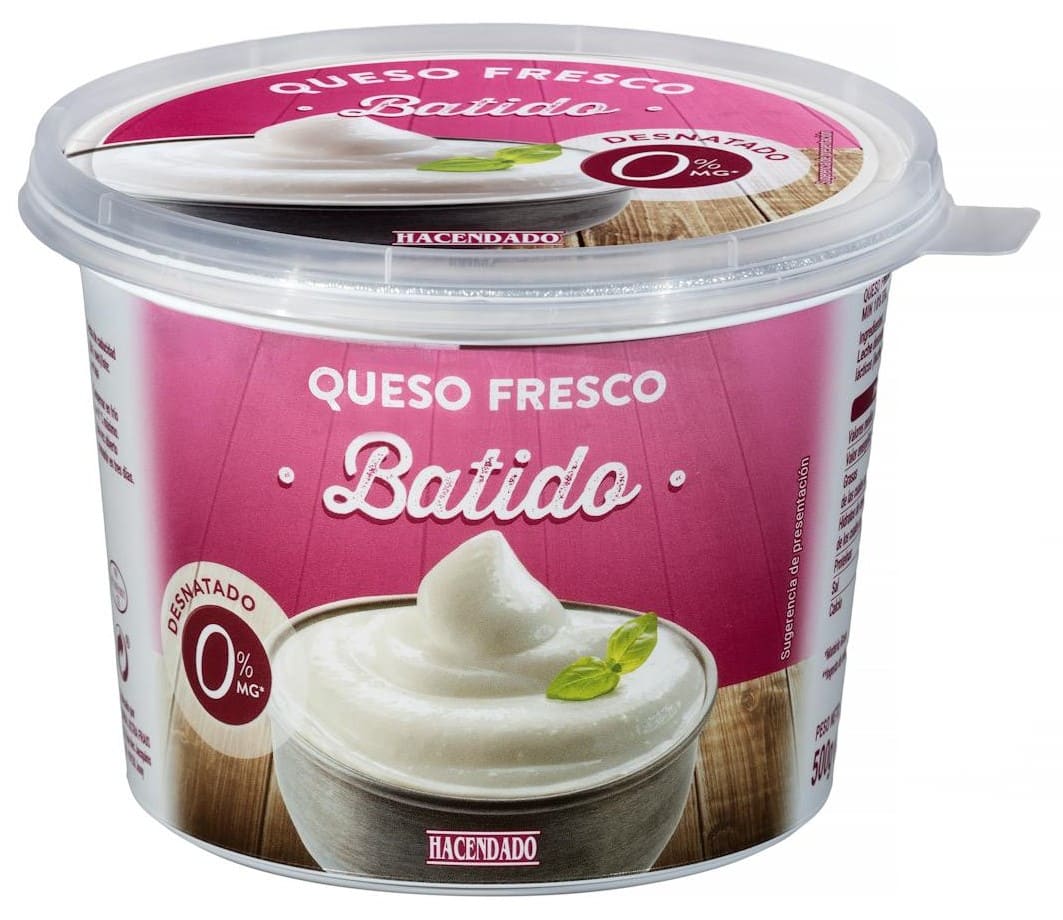 Queso fresco batido desnatado 0 m.g Hacendado