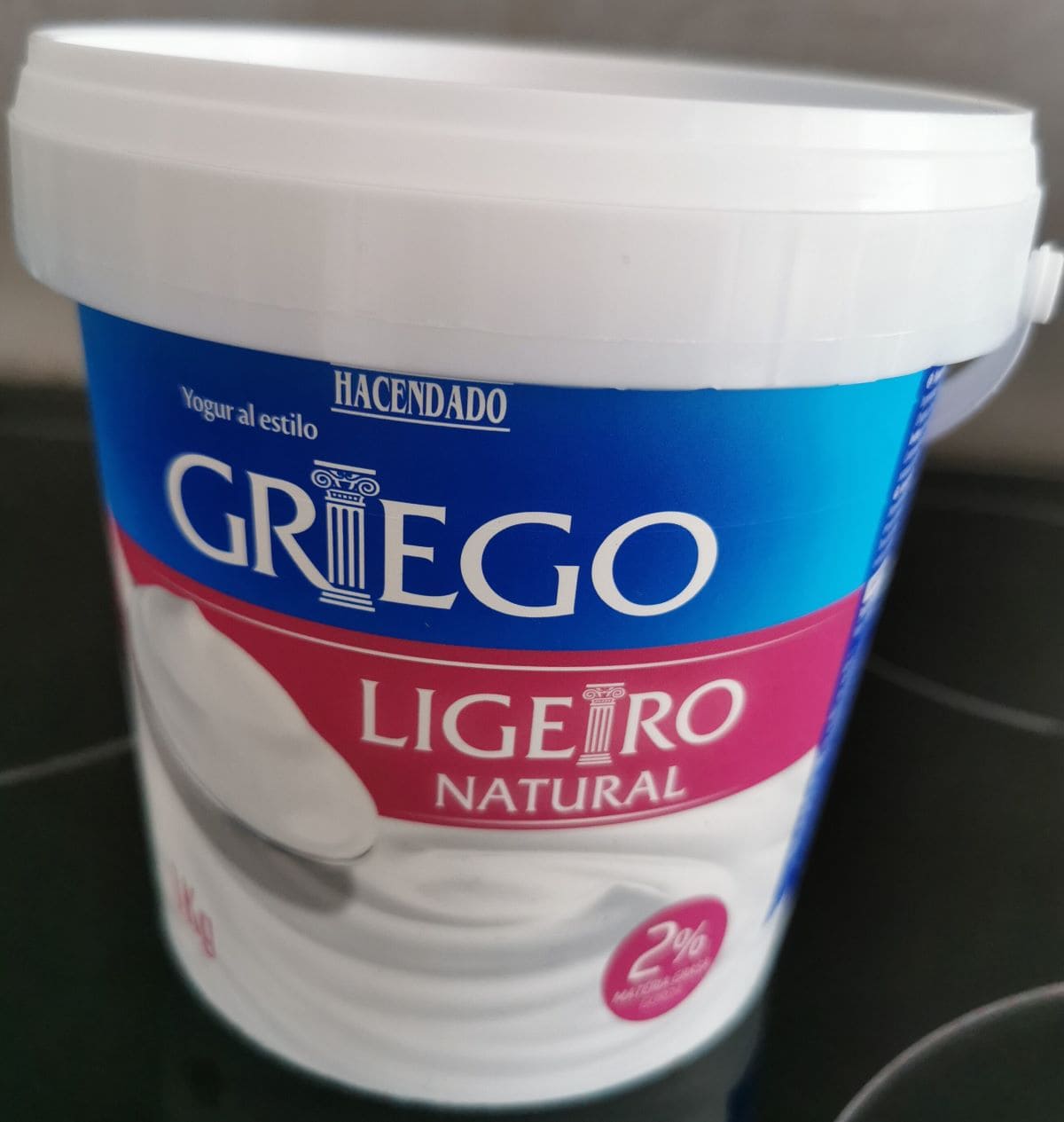 Yogur griego ligero natural Hacendado 2 m.g