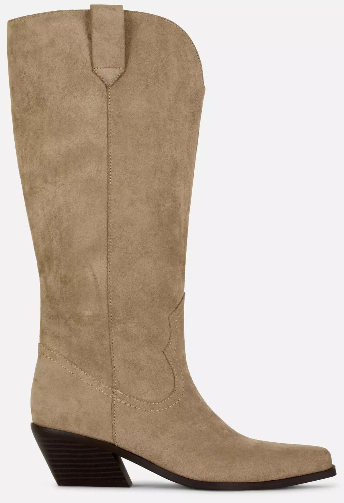 Las botas de cowboy de Paula Echevarría en color marrón topo de Primark