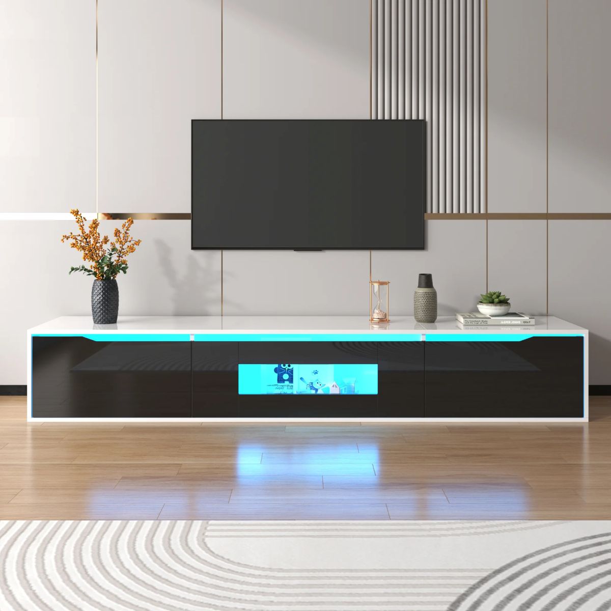 Mueble de televisión con iluminación LED MUEBLES CHIC de Leroy Merlin