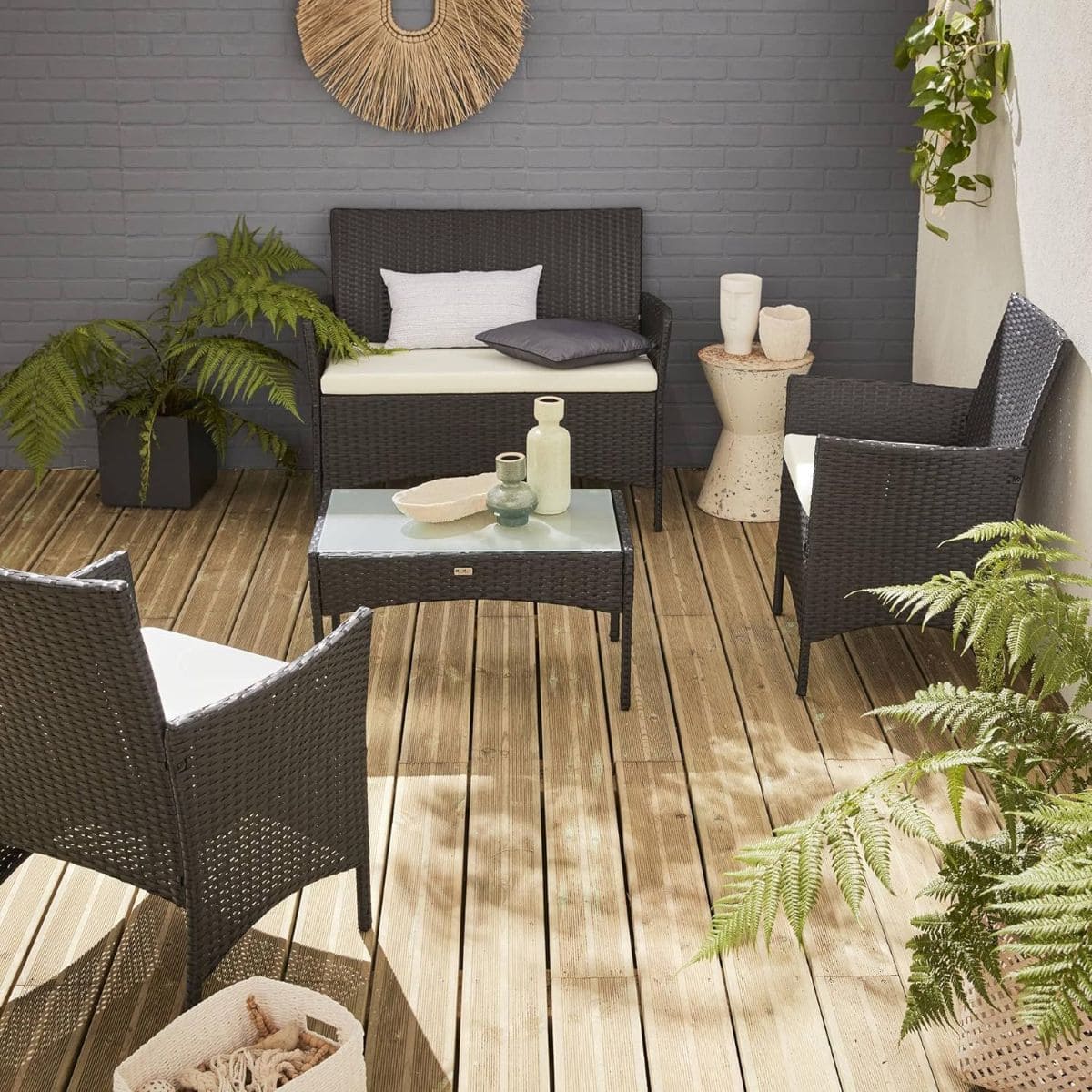 Conjunto de muebles de terraza modelo Moltes de Carrefour
