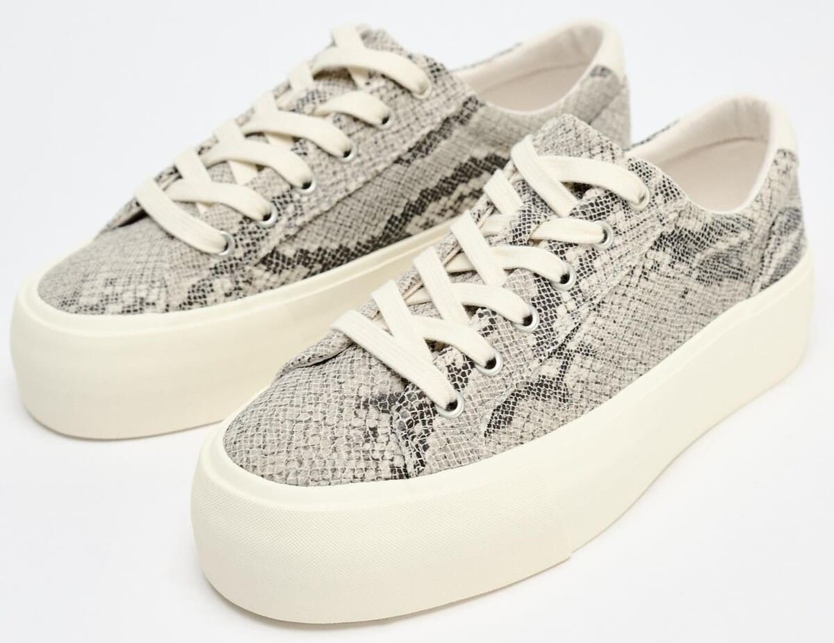Zapatillas de plataforma con estampado animal