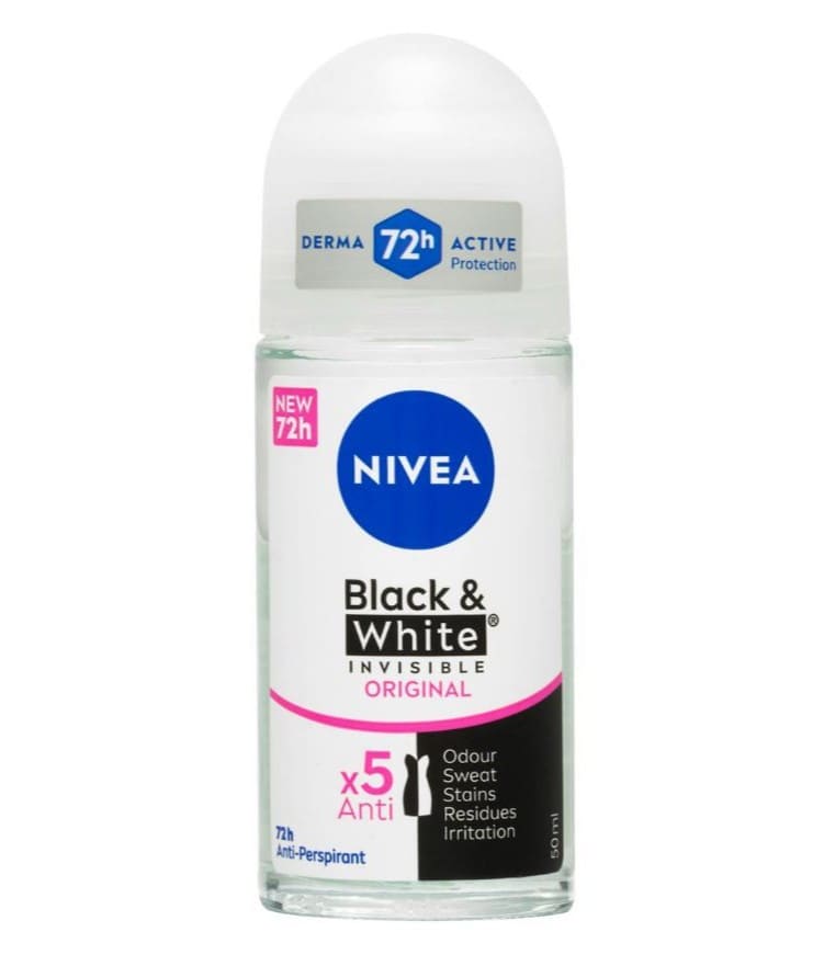 Desodorante roll-on Invisible Black & White Nivea 