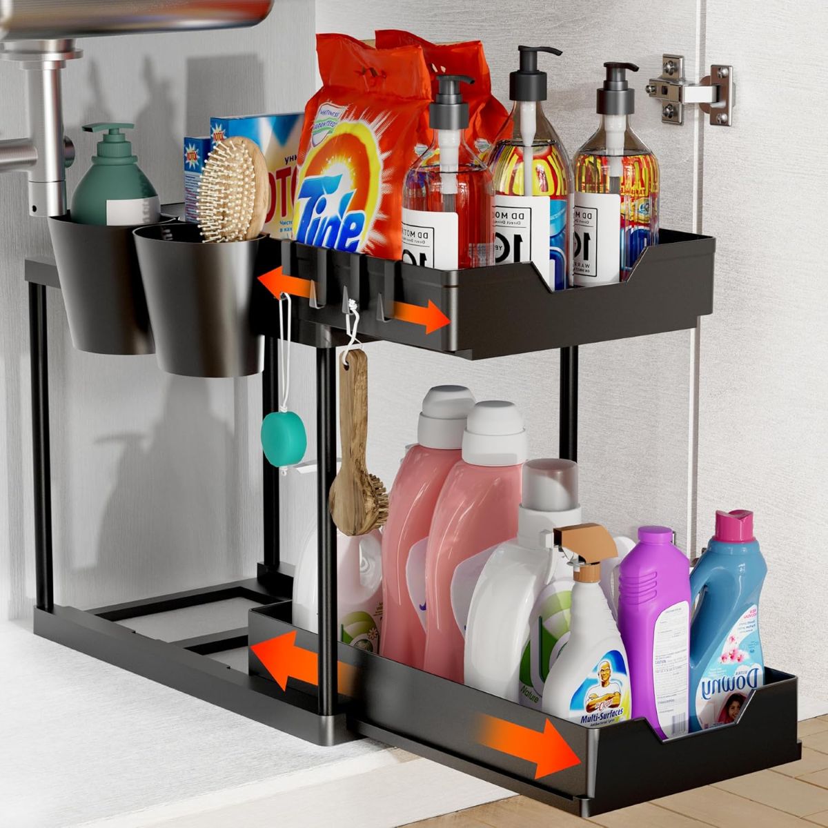 Organizador deslizable de dos niveles Yexati de Amazon