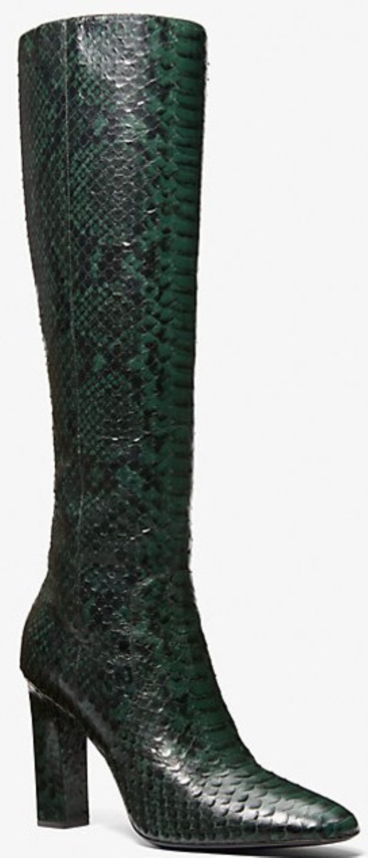 Bota Carly de piel con motivo de pitón en relieve de Michael Kors